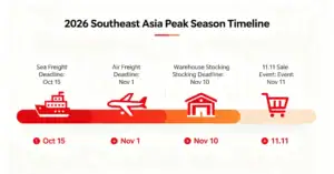 Key deadlines for the 2026 Southeast Asian peak season.