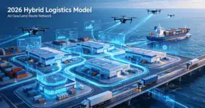 Hybrid logistics model with regional warehouses in 2026.