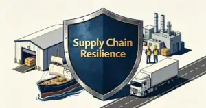Conceptual illustration of a robust and resilient global supply chain network