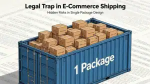  A container labeled '1 package' hides many parcels, a trap for freight forwarders.