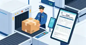 A package undergoes customs inspection under Thailand's new 2026 import tax rules.