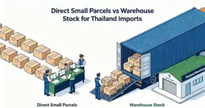 Freight forwarder arranges bulk container unloading into Thailand e-commerce warehouse
