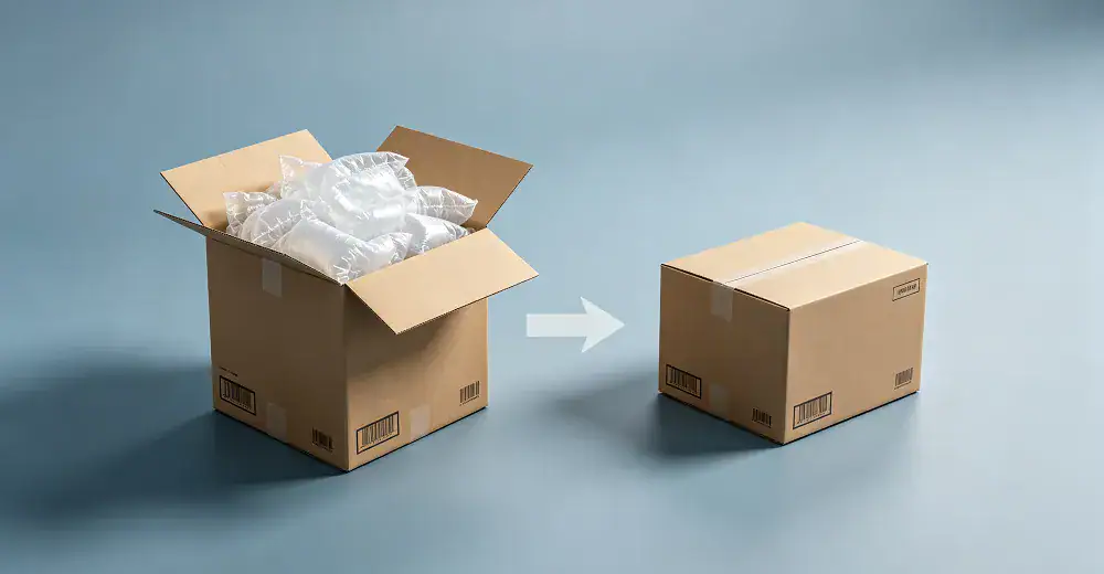 Optimized compact packaging for export shipments