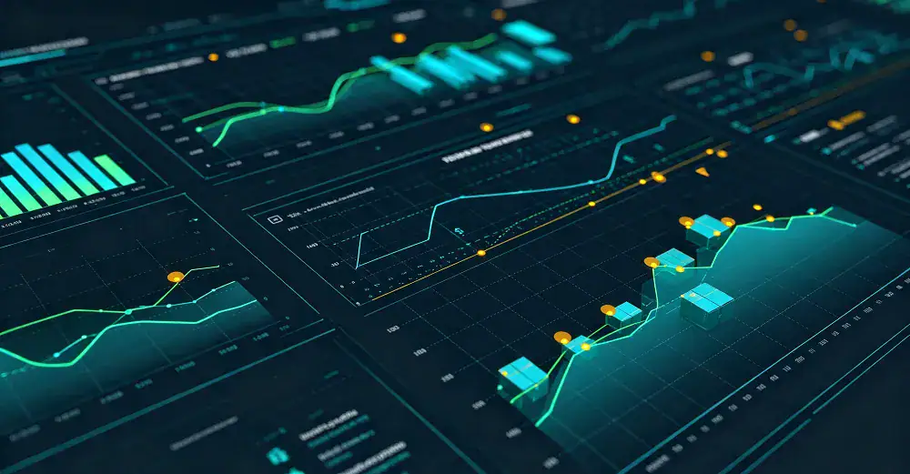 Data-driven inventory dashboard showing stock levels, sales trends, and reorder points.