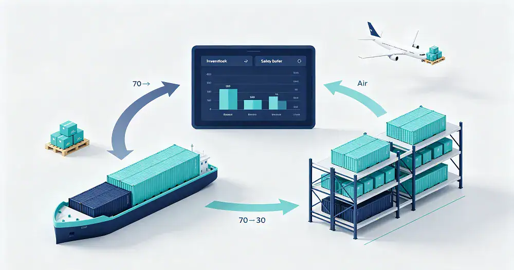 Mixed sea and air logistics strategy