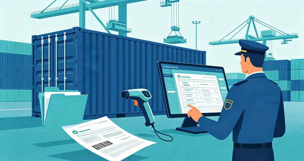 Destination port customs declaration and cargo classification