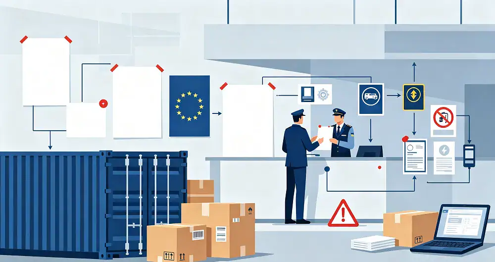 EU customs compliance and documentation checks.