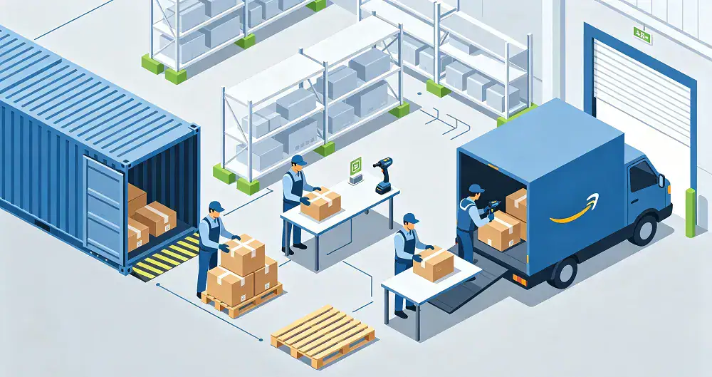 Third-party hub inspects inventory before delivery.