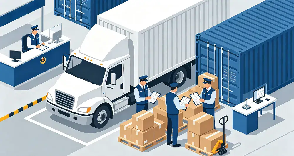 Cargo passes customs inspection and document review