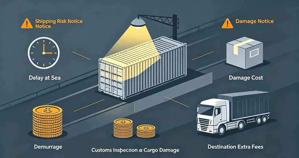Hidden fees and risks in sea freight shipping.