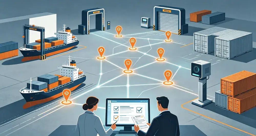 Logistics chain communication, ISF filing, and customs compliance workflow